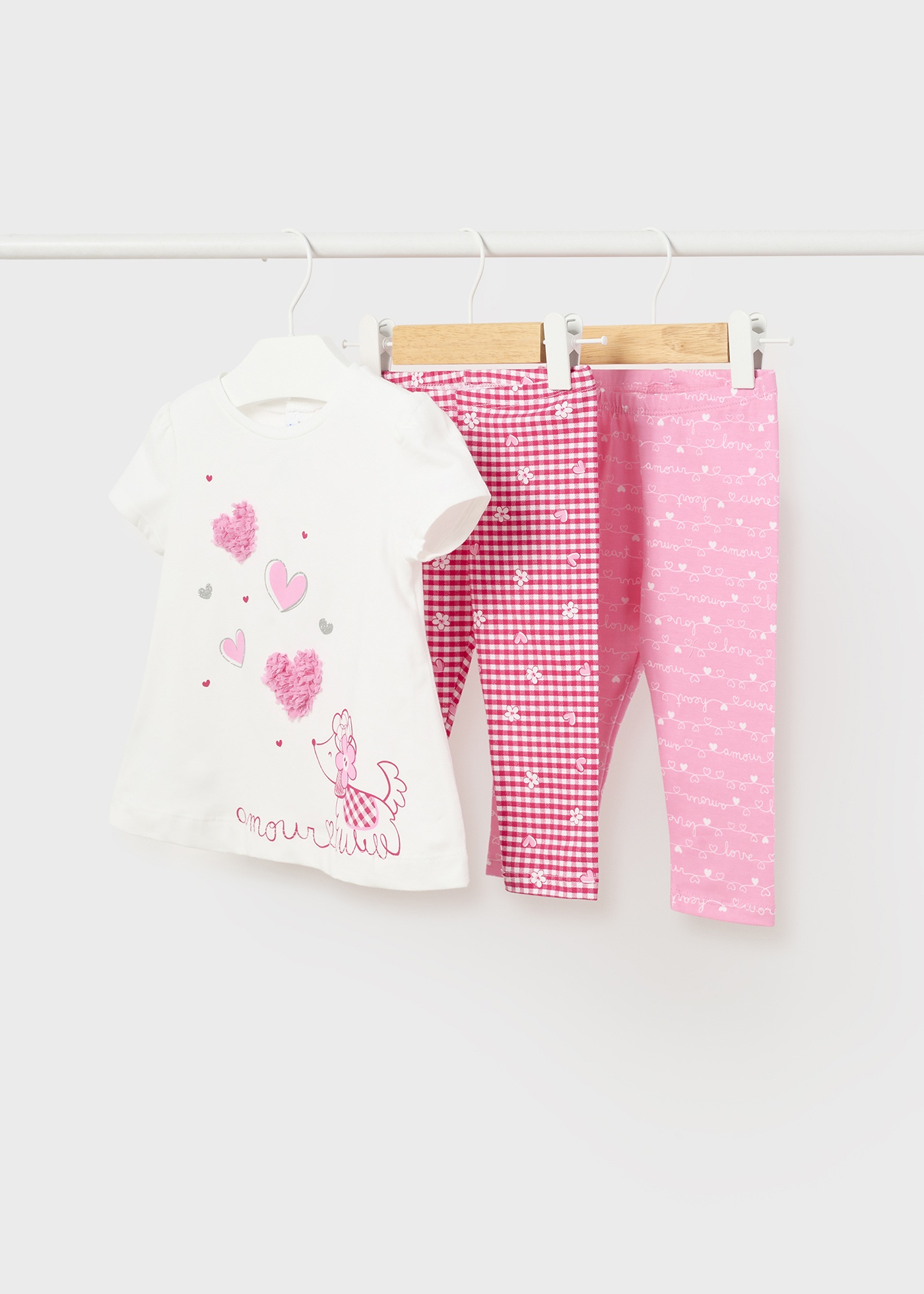 Conjunto de bebê de algodão com 3 peças