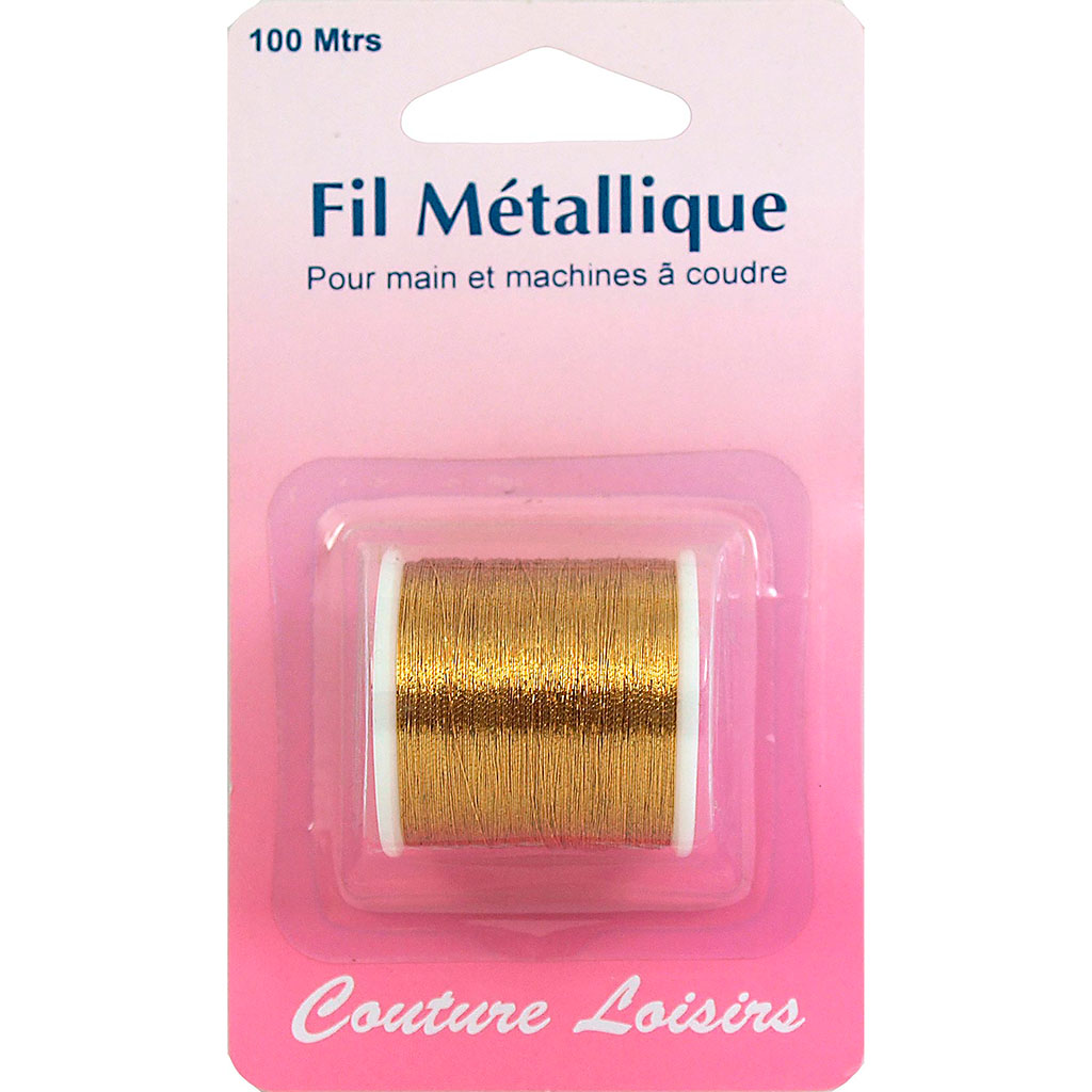 Bobine de fil métallique or 100m