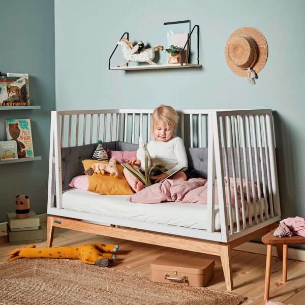 Leander Luna Babybed White / Oak 70 x 140 cm