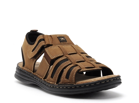 Roadsign nu pieds homme garibou marron