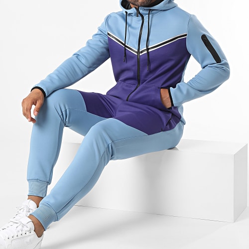 Ensemble De Survetement Bleu Clair Violet