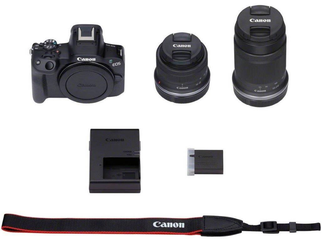 MÁQUINA FOTOGRÁFICA CANON EOS R50 RFS 18-45  RF-S 55-210