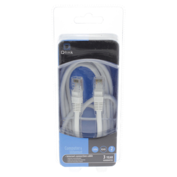 Q-Link UTP kabel CAT6 AWG26 2RJ45 2 meter wit