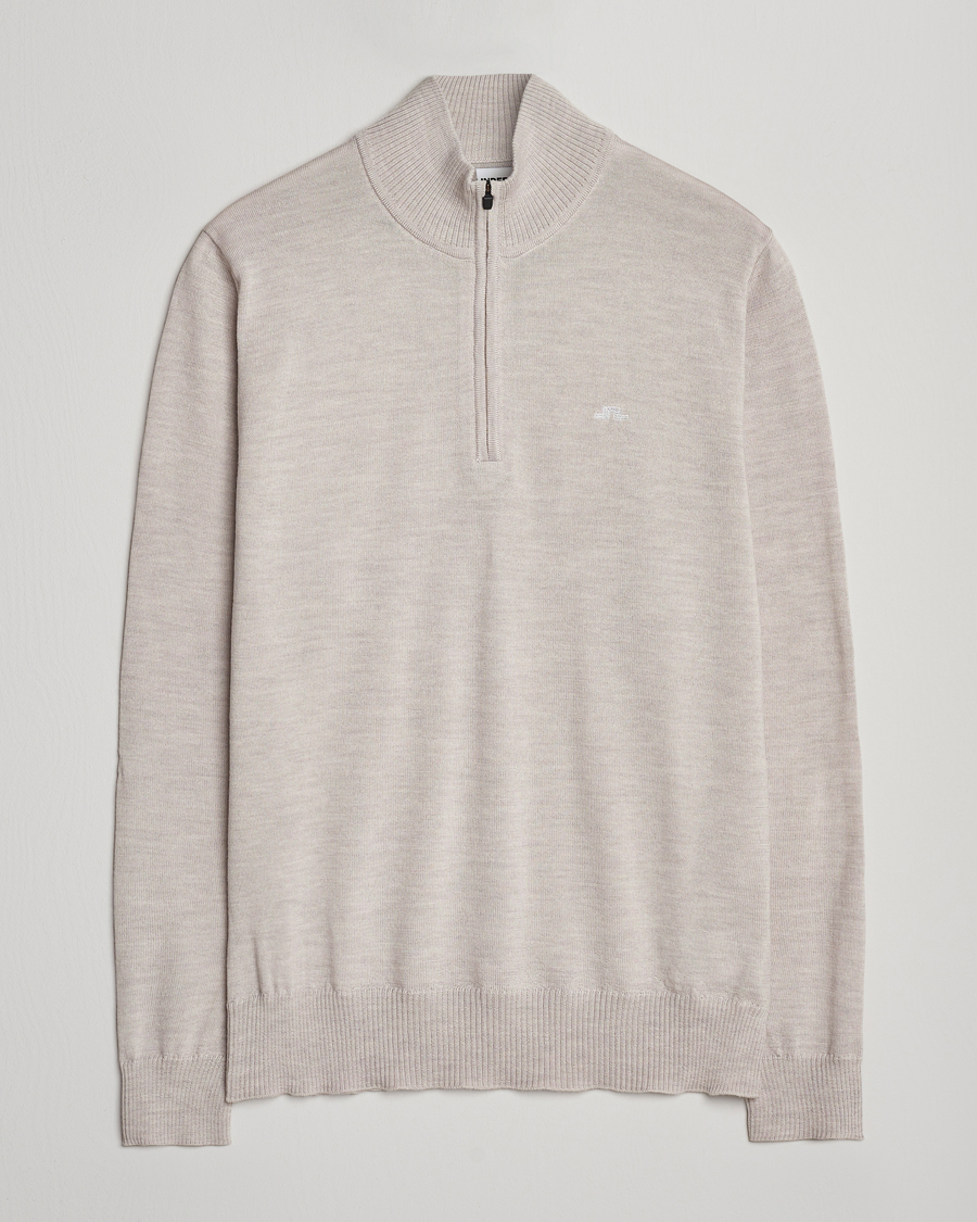 J.Lindeberg Kiyan Merino Half Zip Moonbeam Melange