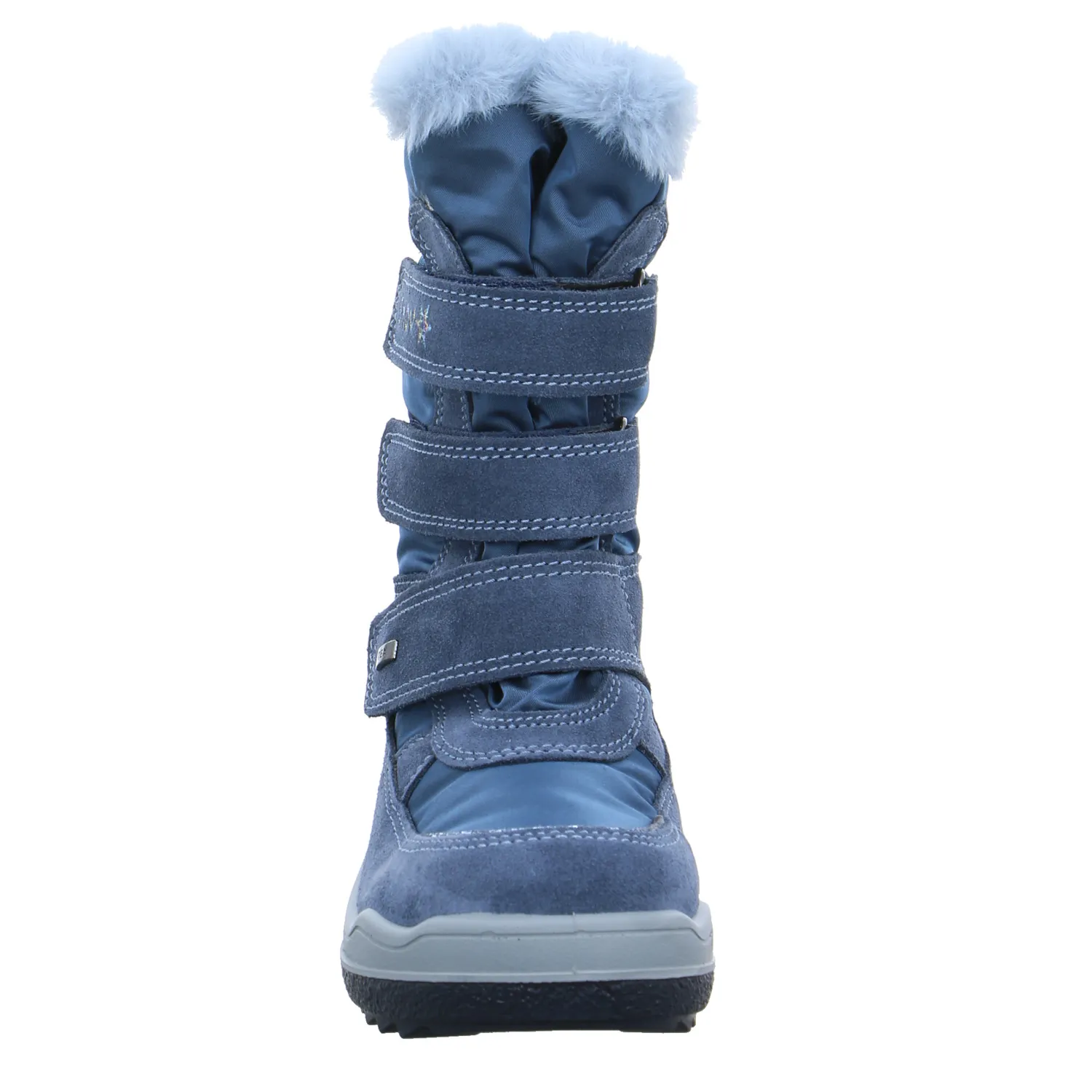SCHUHENGEL Mädchen-Snowboot Membrane Blau Leder  Stiefel