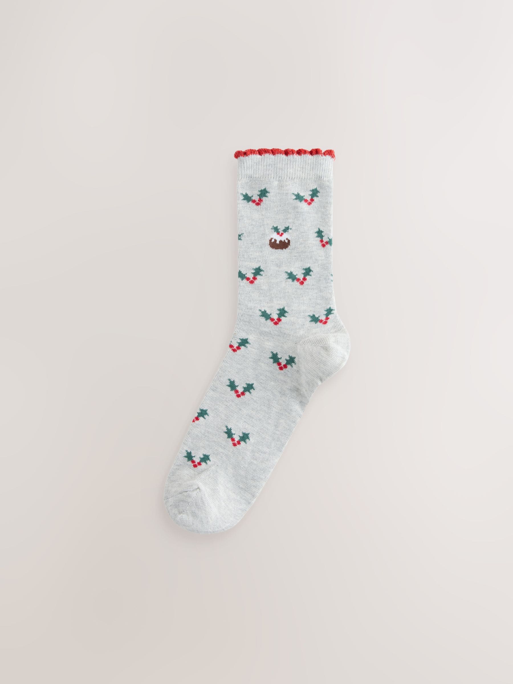 Kerstmis all-over print personage - Set van 4 paar enkelsokken