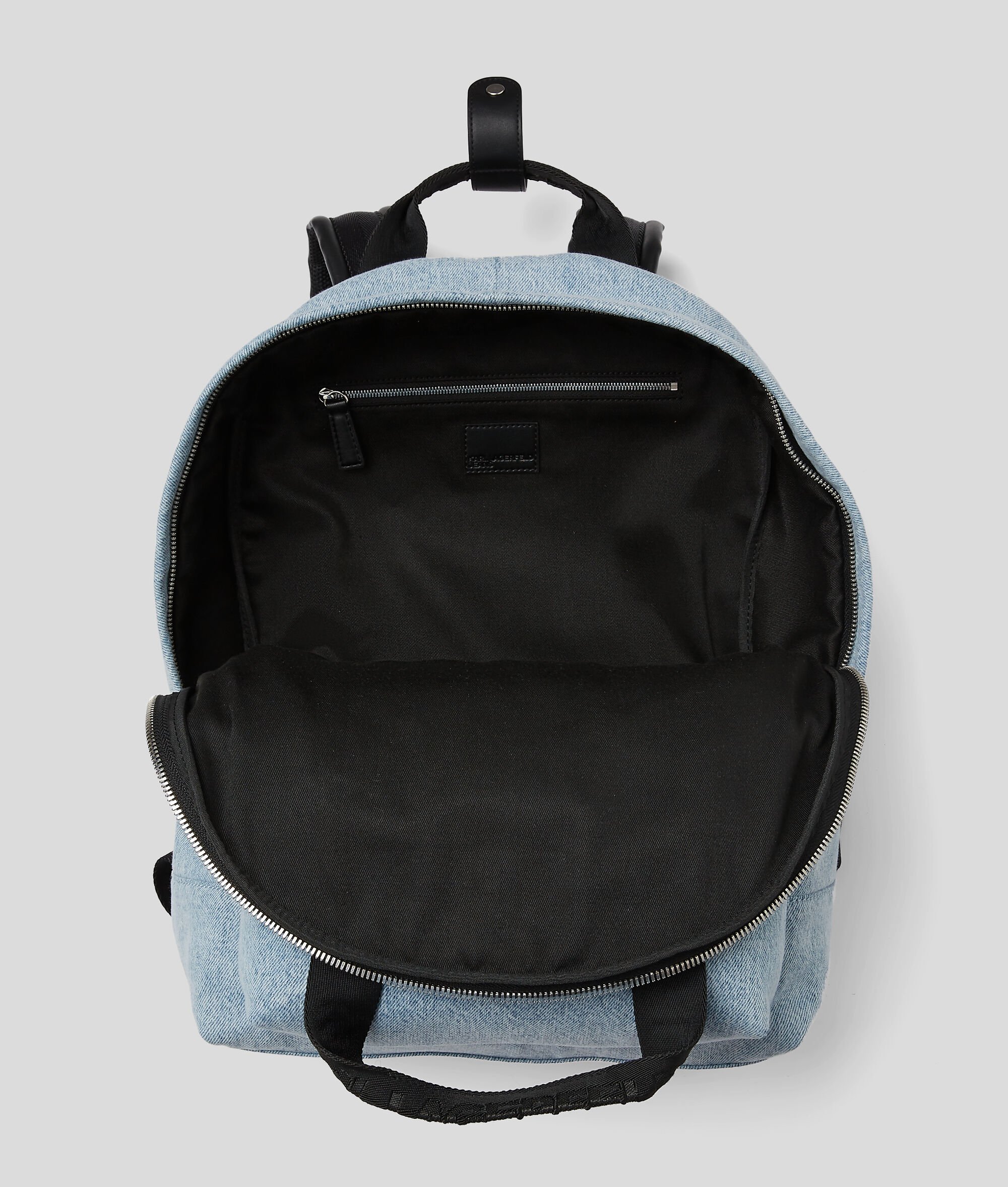 Sac à dos en denim avec écusson à logo KLJ Medium