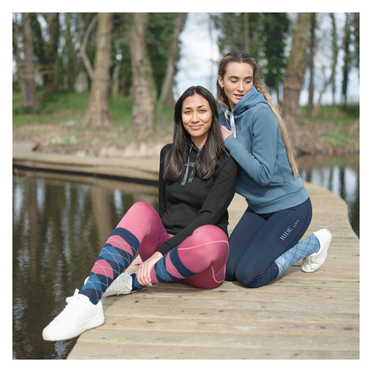 RIDE now Thermo-Reitleggings  - violet rose