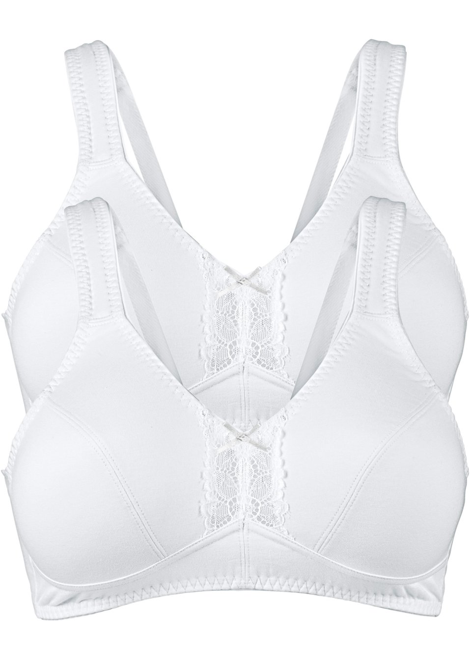 Lot de 2 soutiens-gorge sans armatures avec coton
