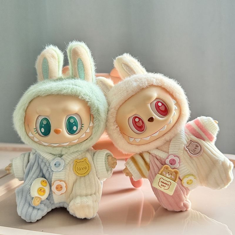 Masoom - Gestreepte overall poppenkleding - 17 cm (verschillende ontwerpen)