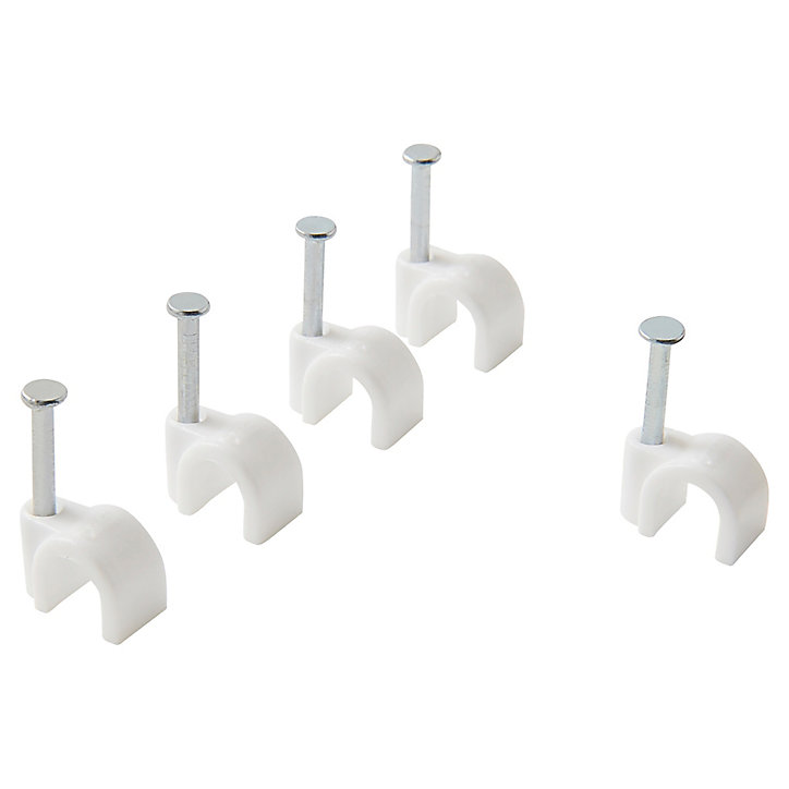 100 cavaliers ronds en nylon DIALL ø 5 à 6 mm blanc