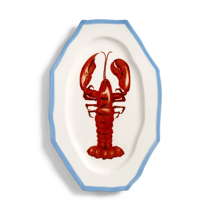 &klevering - Sirène Servierplatte, Lobster, 41,5 cm, mehrfarbig