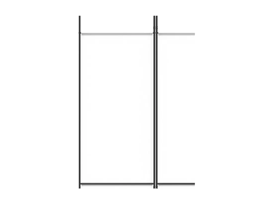 Cloison de séparation 3 panneaux Blanc 150x220 cm Tissu