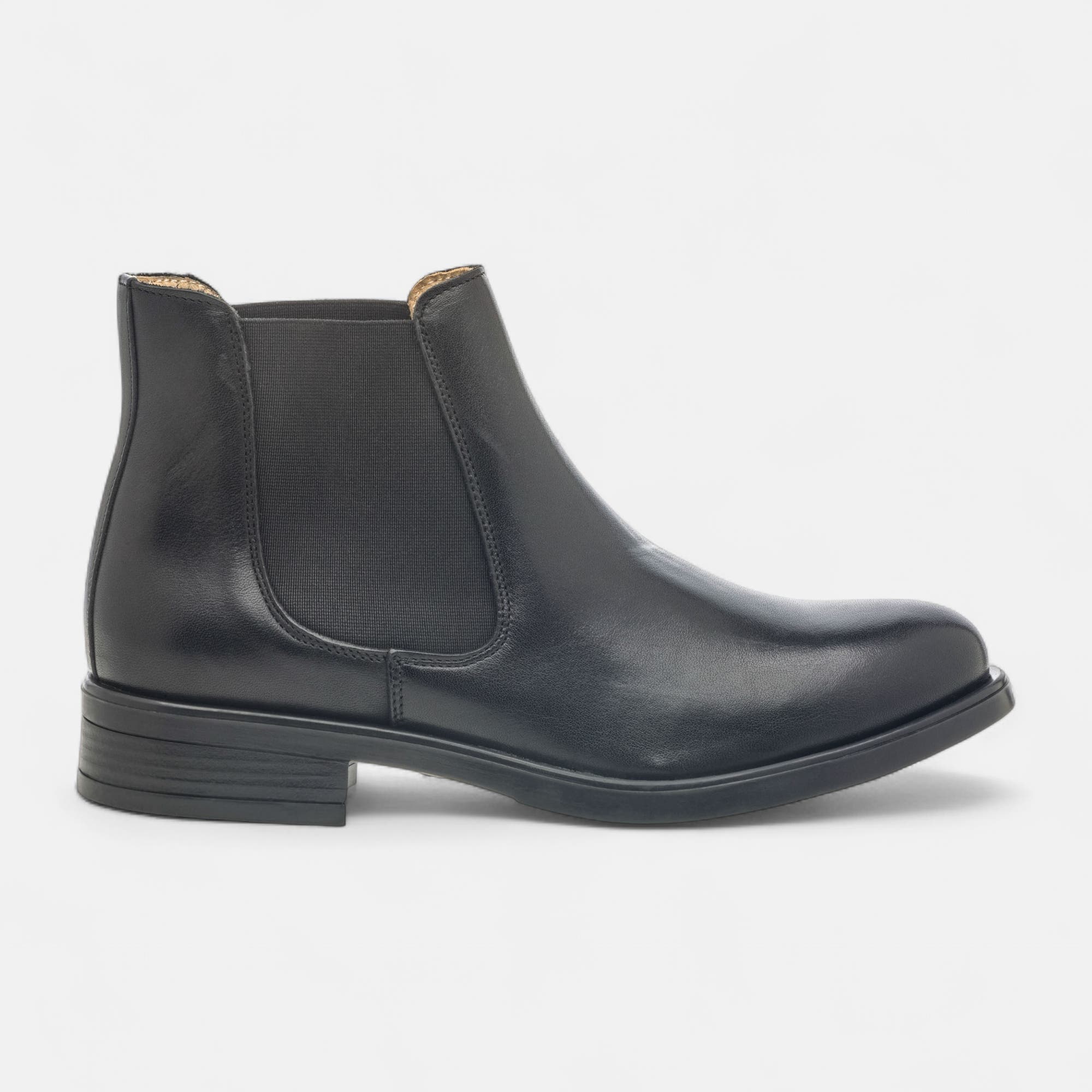 Boots chelsea Femme en cuir noir