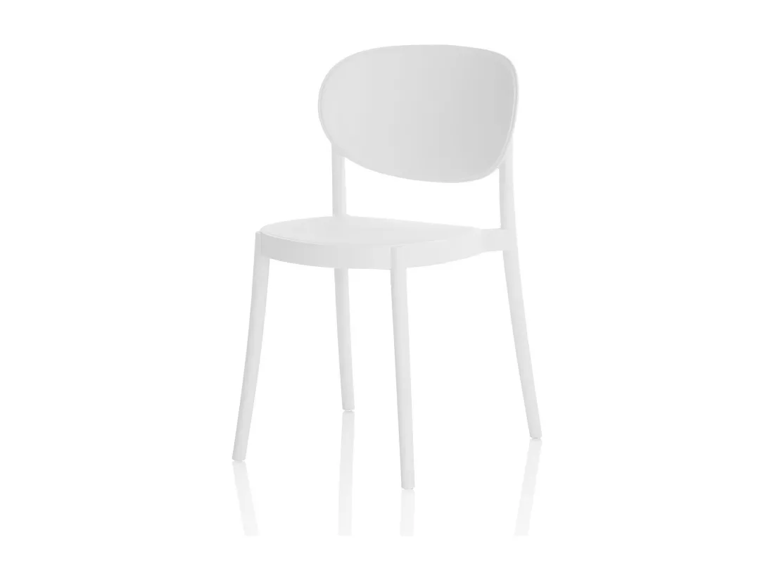 Set de 4 Chaises d’intérieur/extérieur EVA blanc