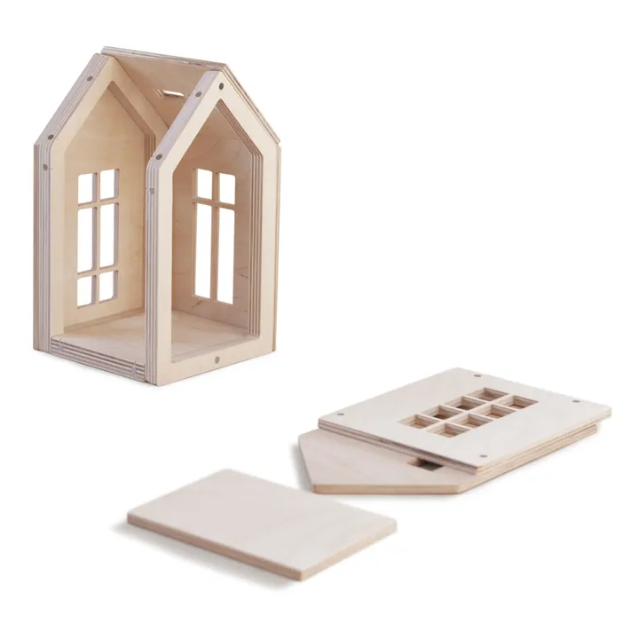 Babai Toys Maisonnette aimantée à construire en bois