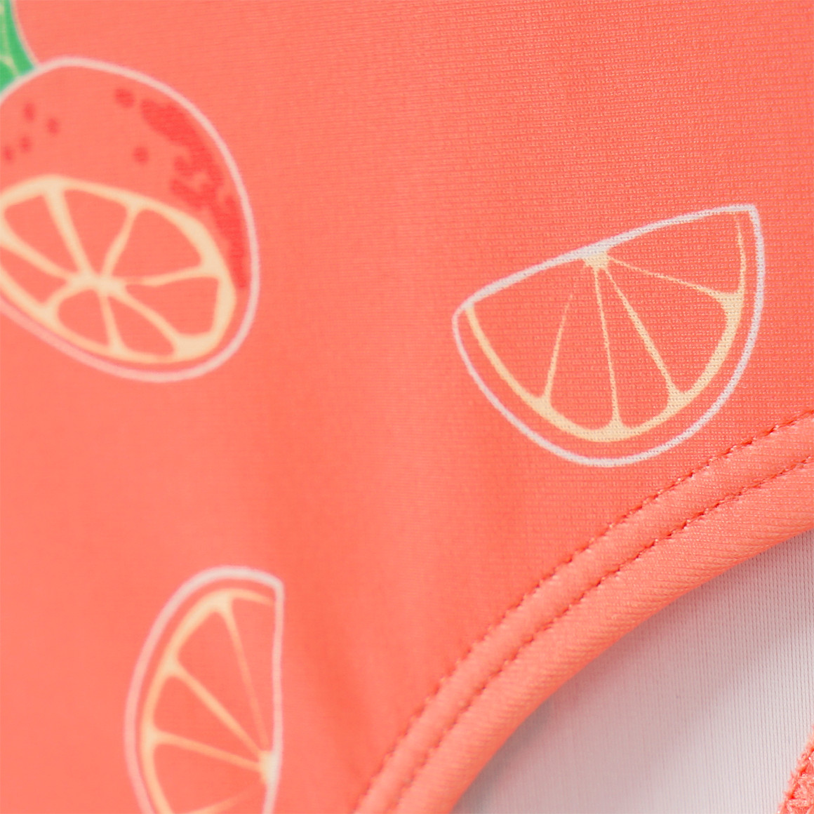 Famy Mädchen Badeanzug mit Allover-Print hellorange