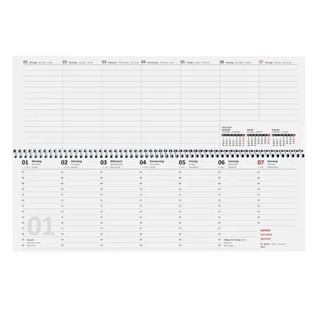 Idena Tischkalender 2024 1 Woche/2 Seiten FSC-Mix