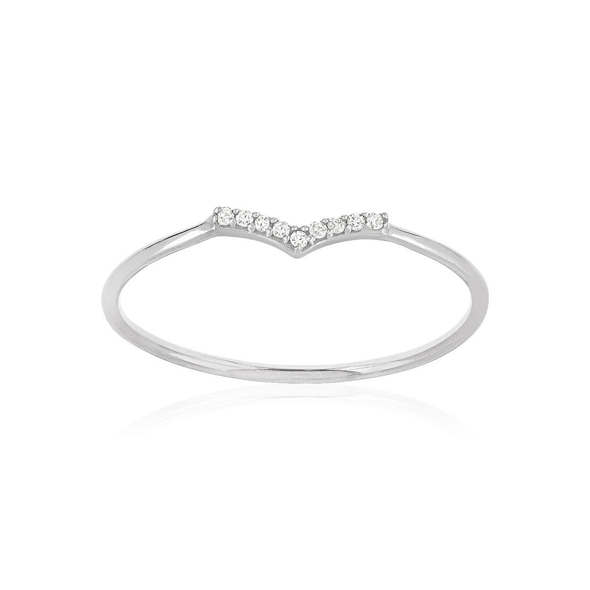Bague or 375 blanc 
