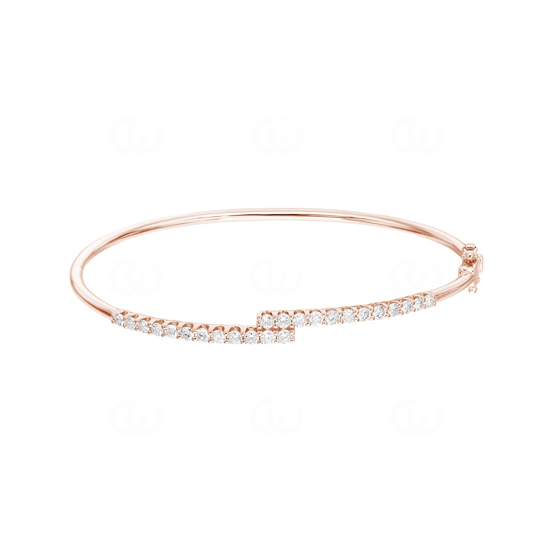 1.01 Karat Diamantarmreif oval 750/18 K Roségold