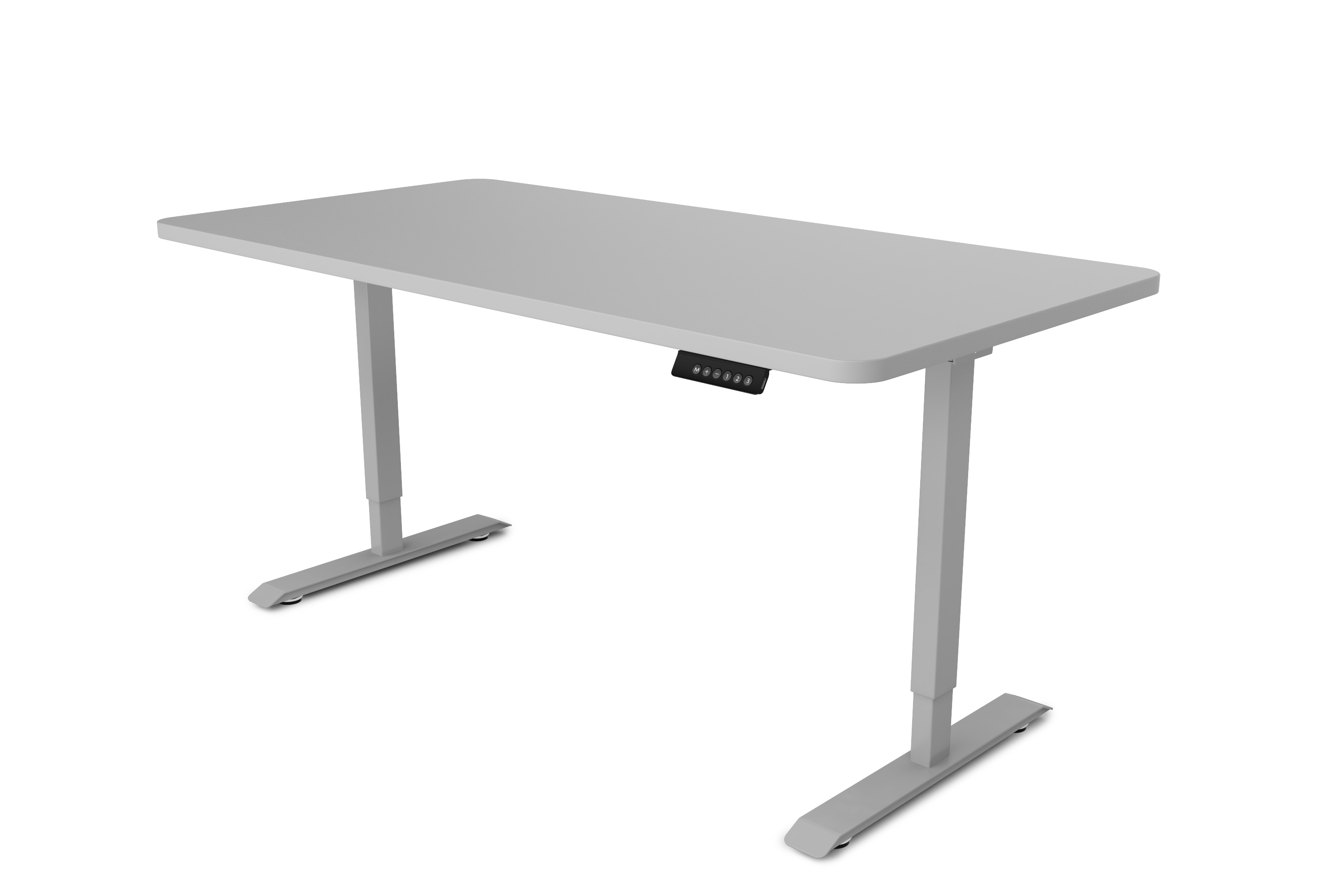 Stehpult elektrisch PREMIUM grau 140 x 70 cm