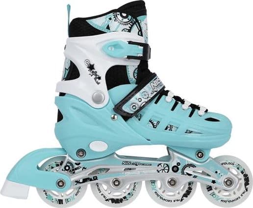 NILS Extreme Inline skøyter NH10905 4in1 mint størrelse 35-38