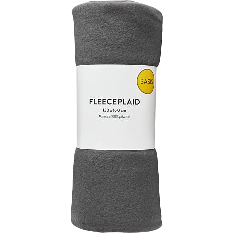 Fleece plaid - mørk grå