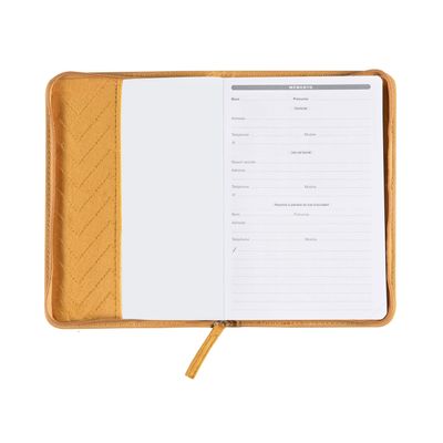 Quo Vadis Colette Minister - Agenda - 2025 - semainier - standard / M - 160 x 240 mm - portrait - papier blanc - mustard yellow cover - synthétique, velours