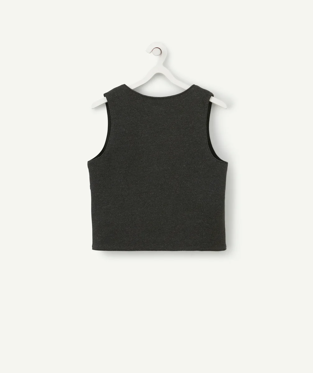 VESTE GRISE SANS MANCHES GARÇON