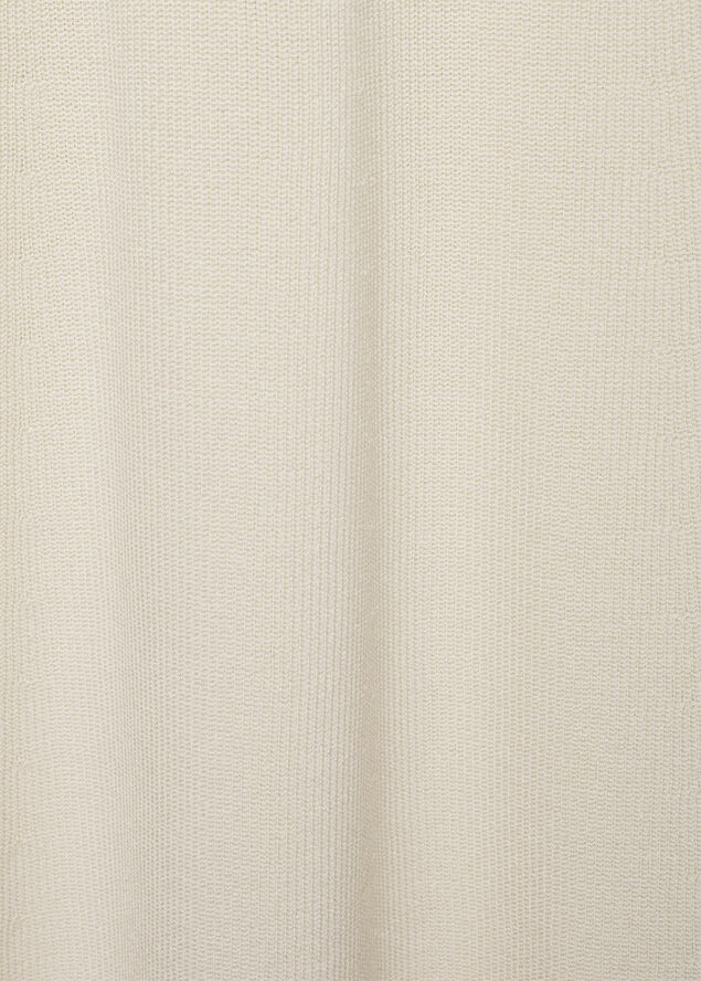 MANGO Knitted Perkins neck dress Light beige