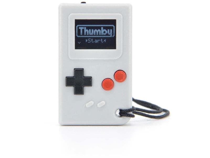 GAME Handheld Thumby Grau Mini Retrokonsole mit 5 vorinstallierte Spiele