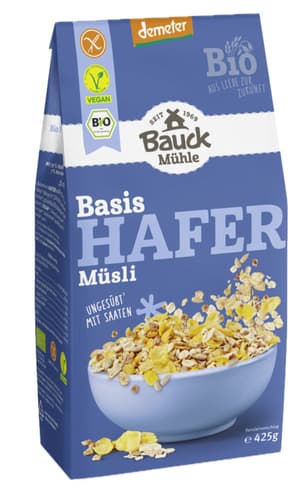 Bauck BIO Hafer Müsli Basis glutenfrei