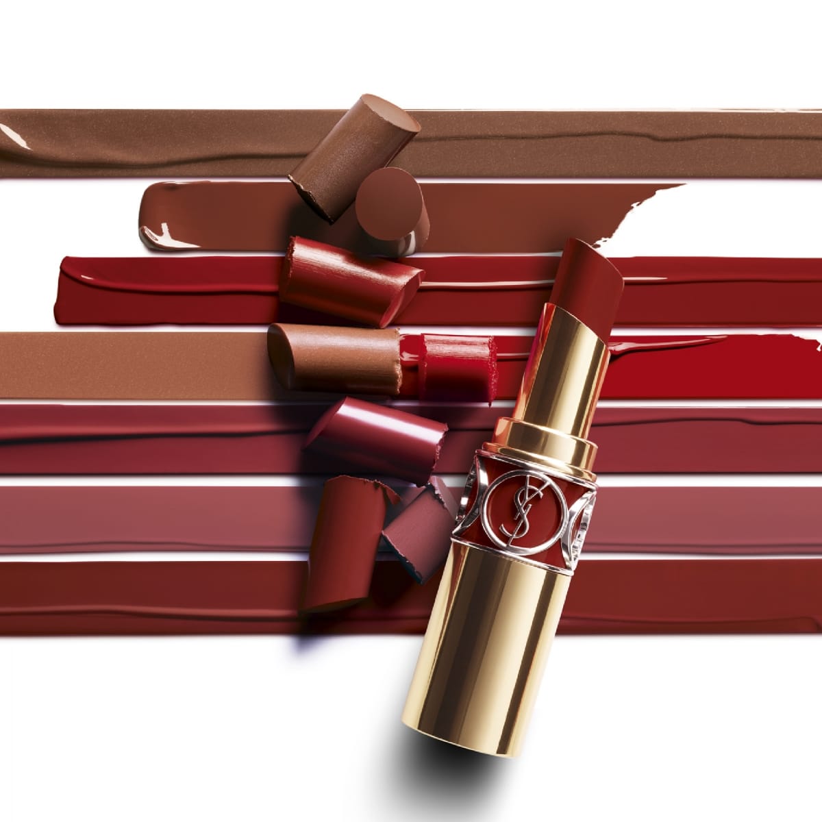 YVES SAINT LAURENT Rouge Volupté Shine Oil-In-Stick Rouge à Lèvres alliant Couleur, Soin et Brillance Longue Tenue