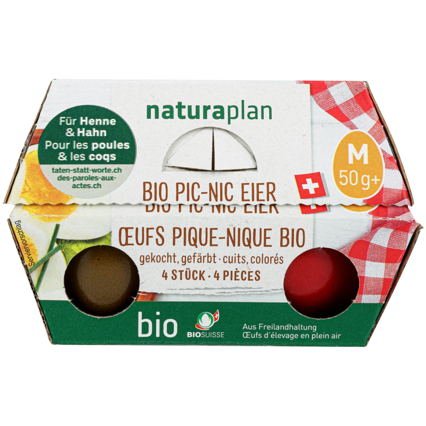 Naturaplan Bio Schweizer Pic-Nic Eier 50g+ 4 Stück