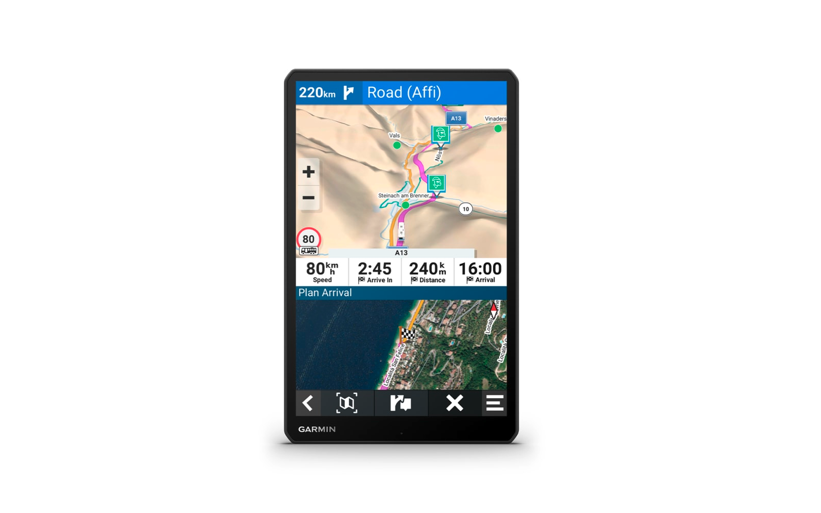Garmin Camper 895 MT-D EU Navigationssystem 8 Zoll mit Sprachsteuerung für Wohnmobil / Wohnwagen / LKW