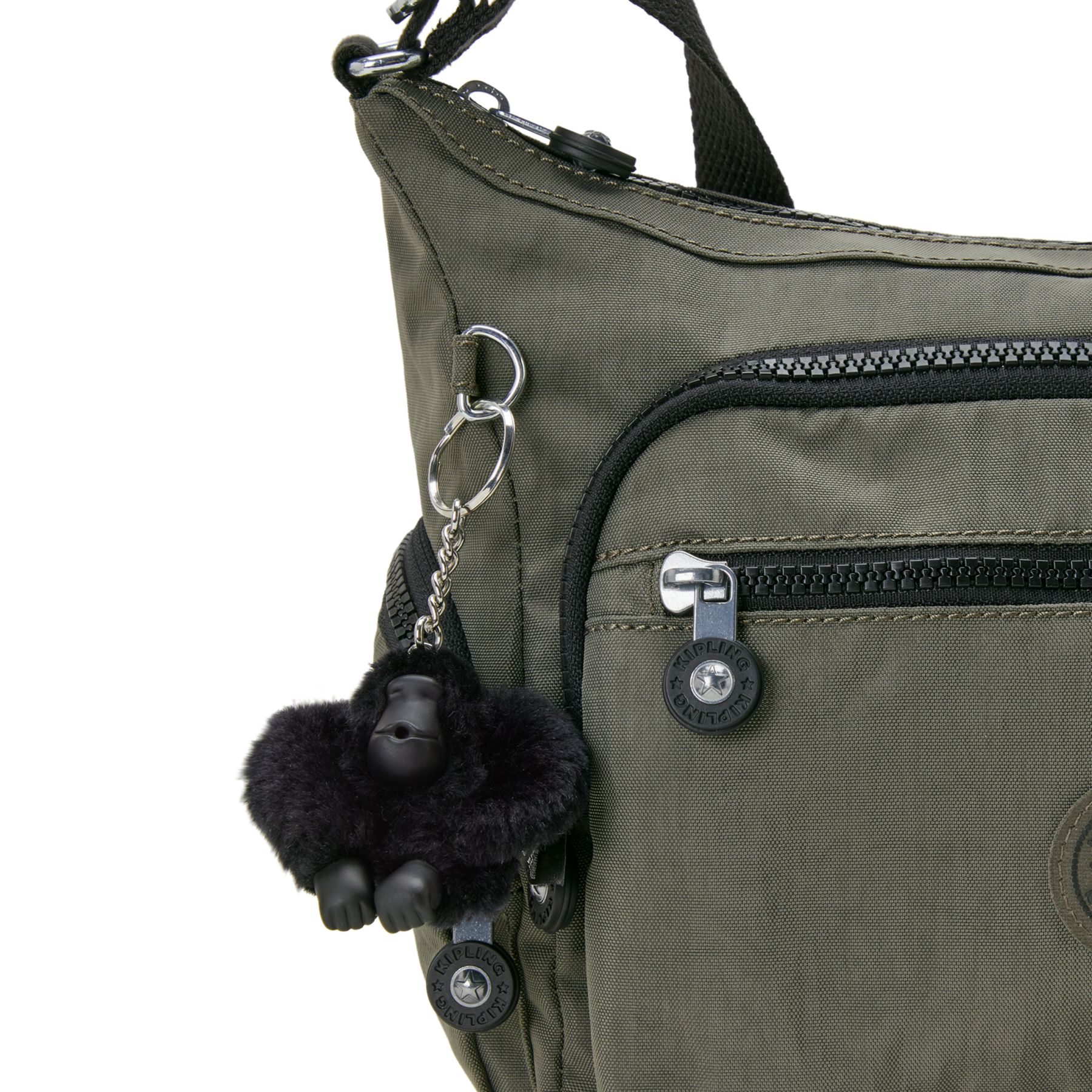 GABBIE S Petit sac bandoulière à compartiments multiples - Green Moss