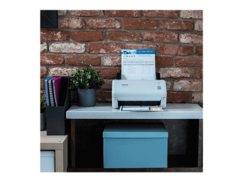 Brother ADS-4100 - Dokumentscanner - Dual CIS - Duplex - A4 - 600 dpi x 600 dpi - op til 35 ppm (mono) / op til 35 ppm (farve) - ADF (60 ark) - op til 5250 scanninger pr. dag - USB 3.0, USB 2.0 (Host)