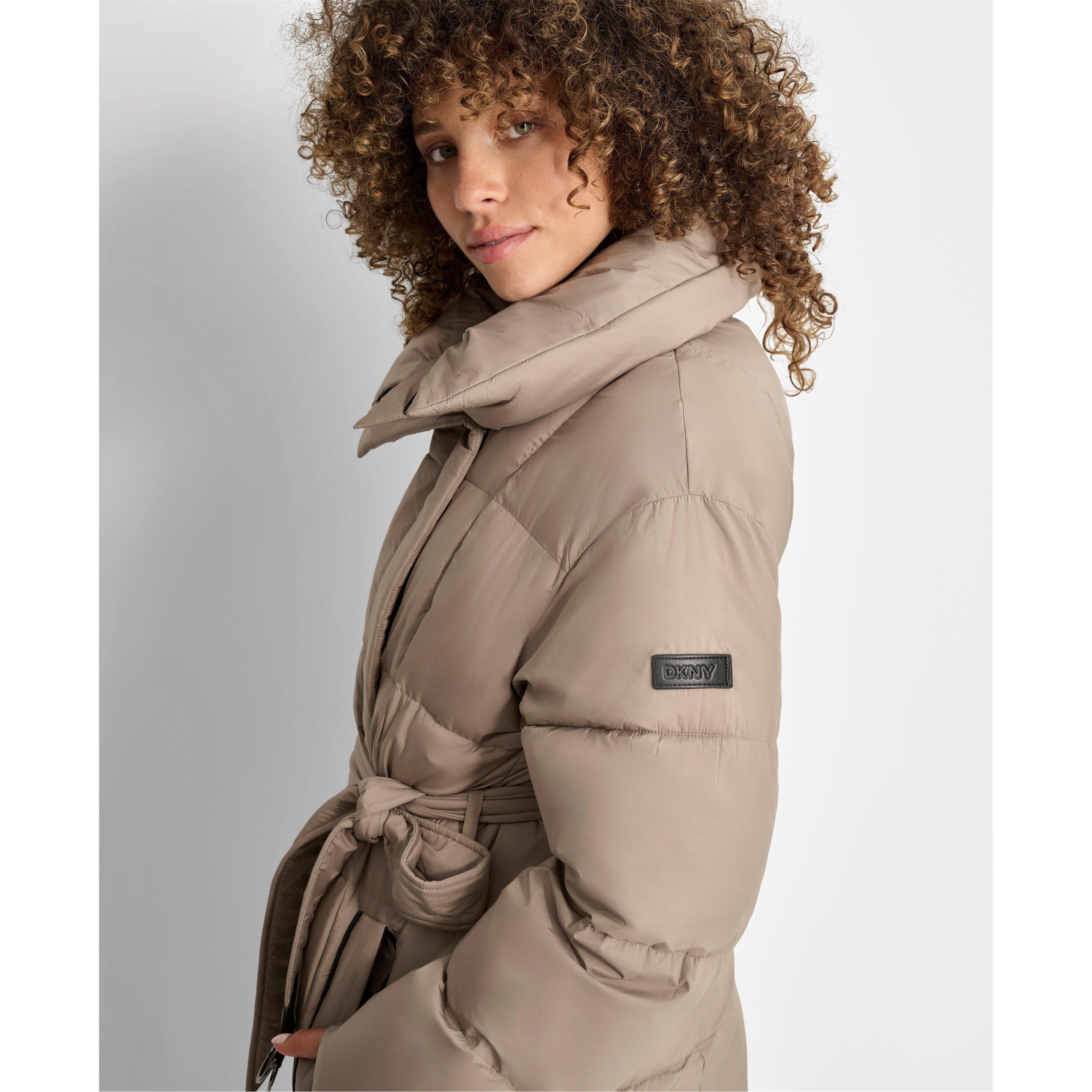 DKNY Belted Puffer Jacket