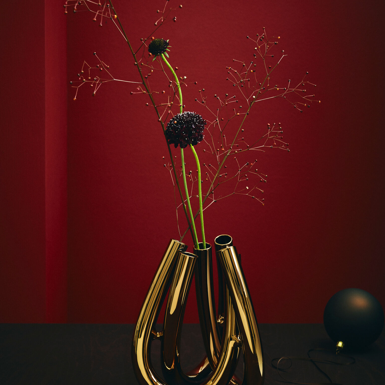 Triu Gold Vase 22 cm