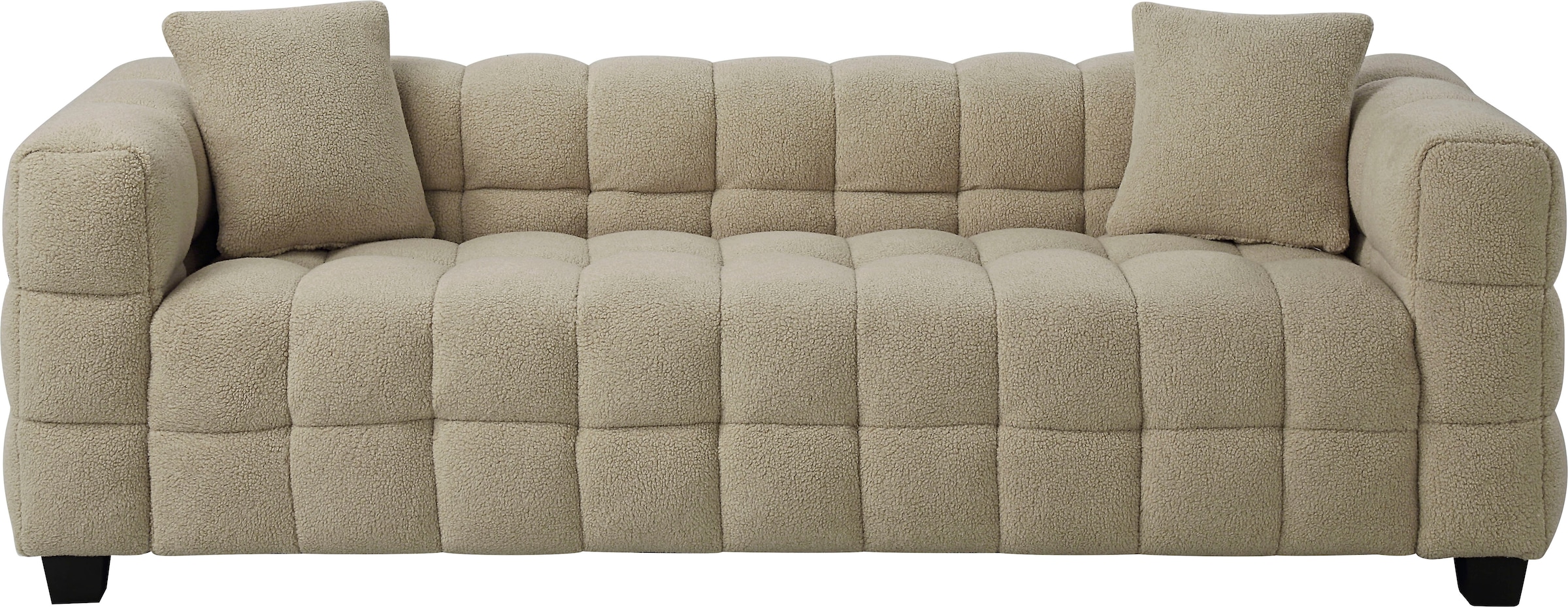 ATLANTIC home collection 3-Sitzer »Stella« inkl. 2 Zierkissen und mit modernem Teddy Stoff