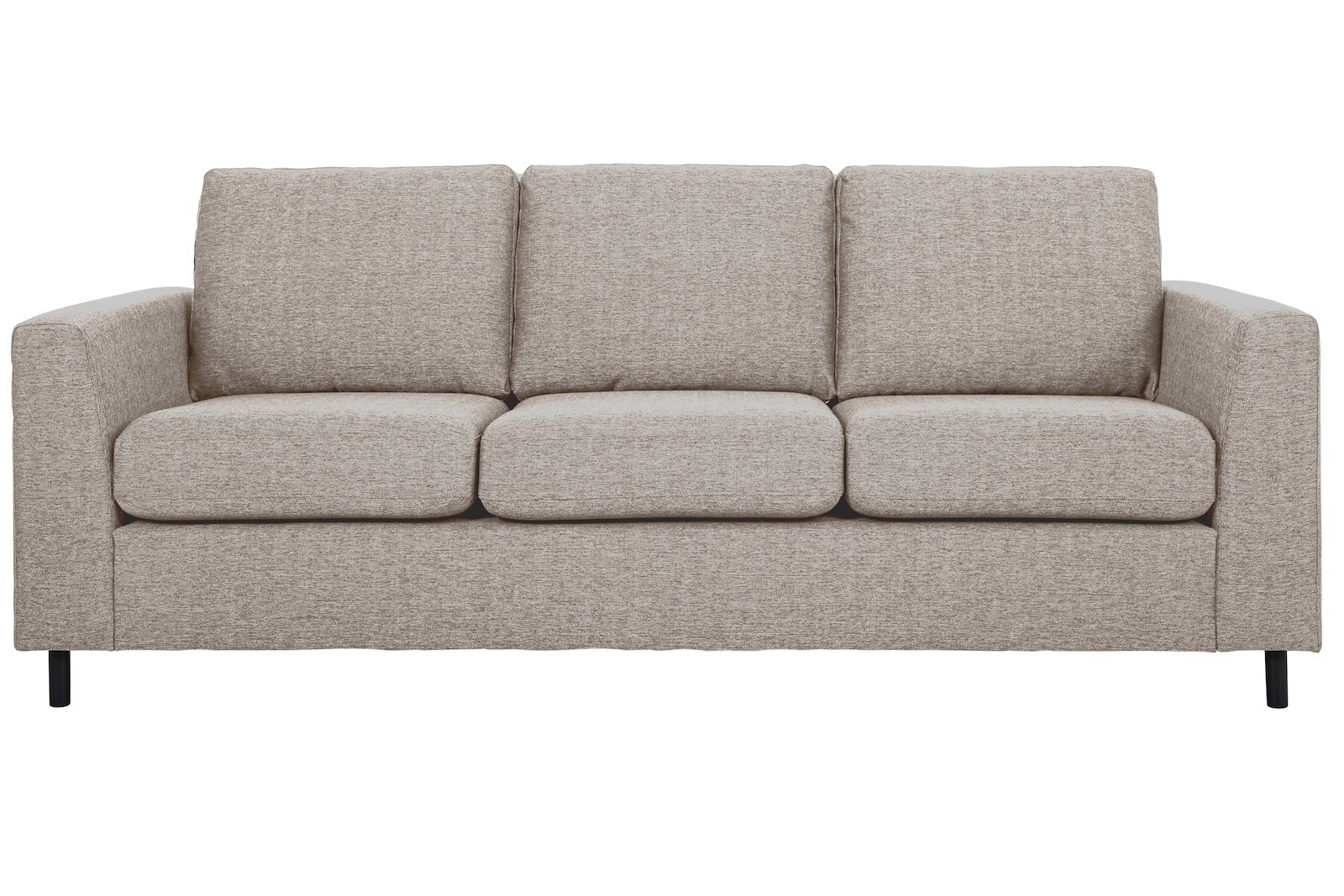 Oslo 3-seter sofa 3-seter i tekstil Hygge 11 beige med sorte ben.