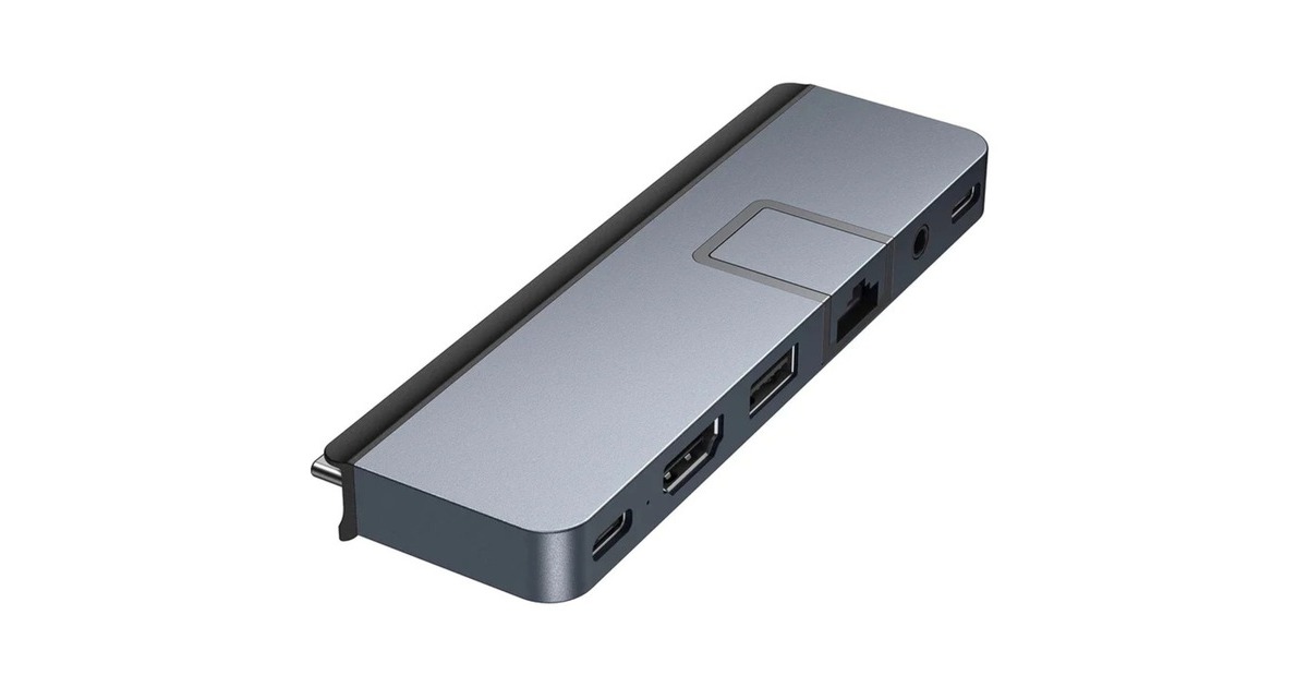 HyperHyperDrive DUO PRO 7-in-2 USB-C Hub dockingstation  (Grijs)