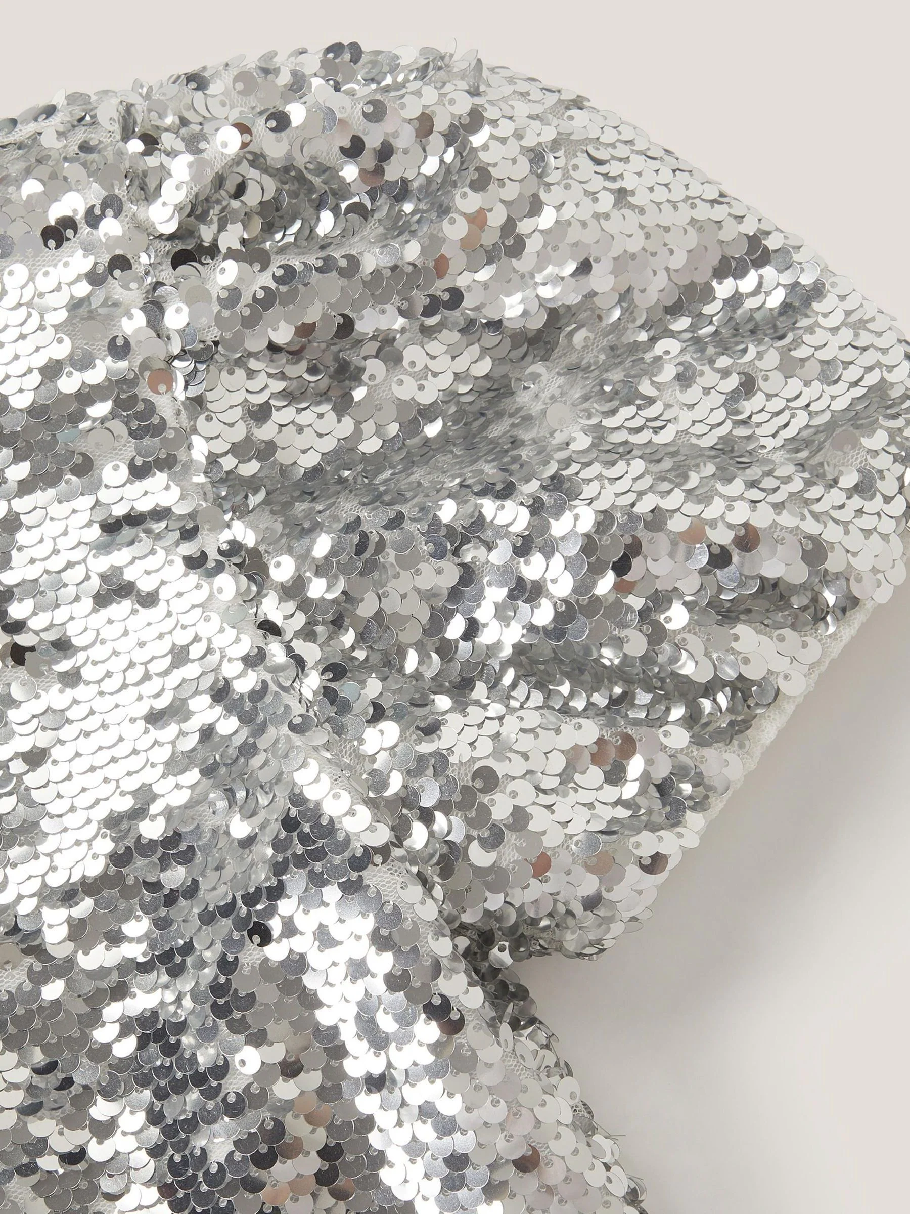 Monsoon Sequin Puff Sleeve Top