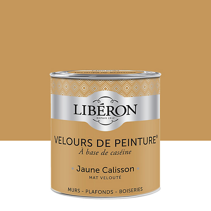 Peinture murs, plafonds et boiseries Velours de peinture jaune calisson Libéron 0,5L