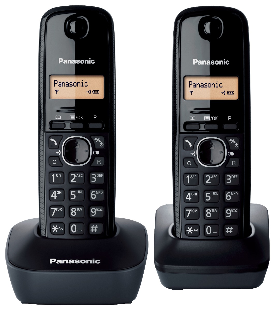 Panasonic KX-TG1612 telefoon DECT-telefoon nummerherkenning zwart