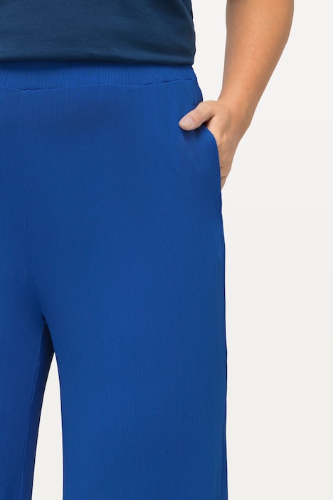Marlenehose Mary, weites Bein, Elastikbund, Rippjersey