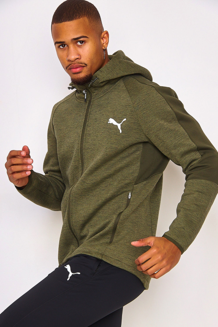 Sweat zippé Evostripe FZ vert / Puma