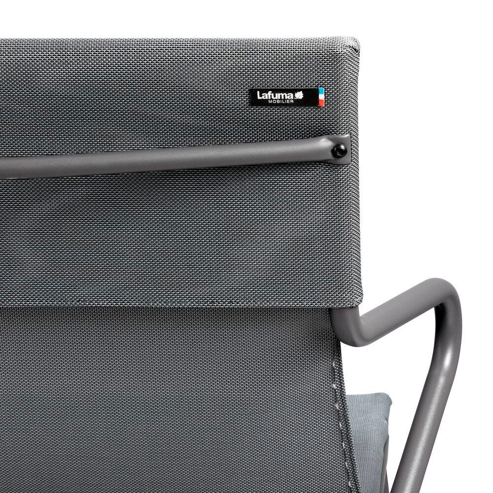 Niedriger Lounge - Sessel mit Großem Sitzkomfort Horizon Low 1P Batyline® Duo Grau Storm Grey