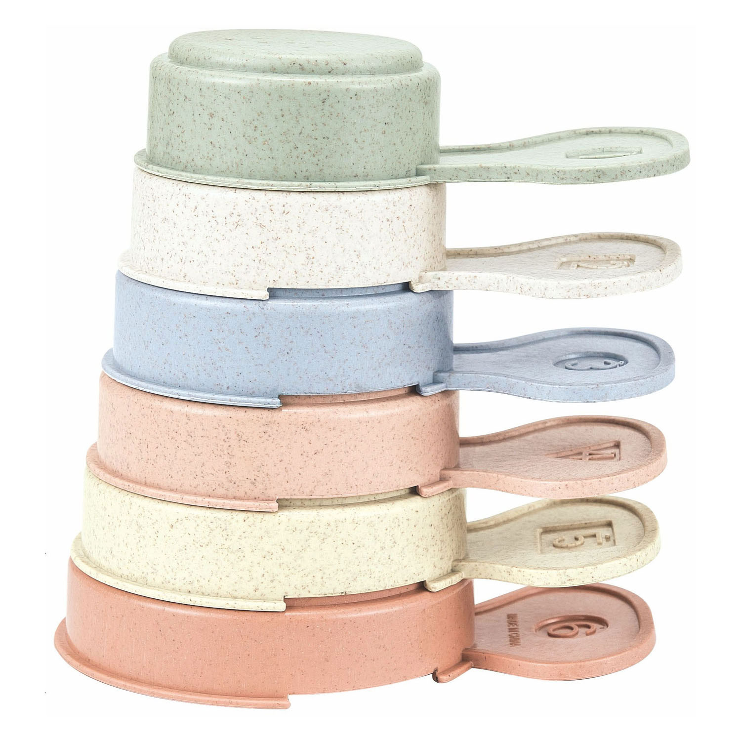 Stapelbekers met Handvat Pastel, 6dlg.