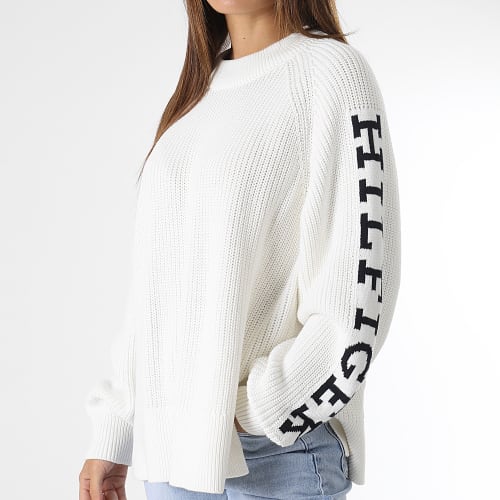 Pull Femme Placed Hilfiger 9002 Beige Clair